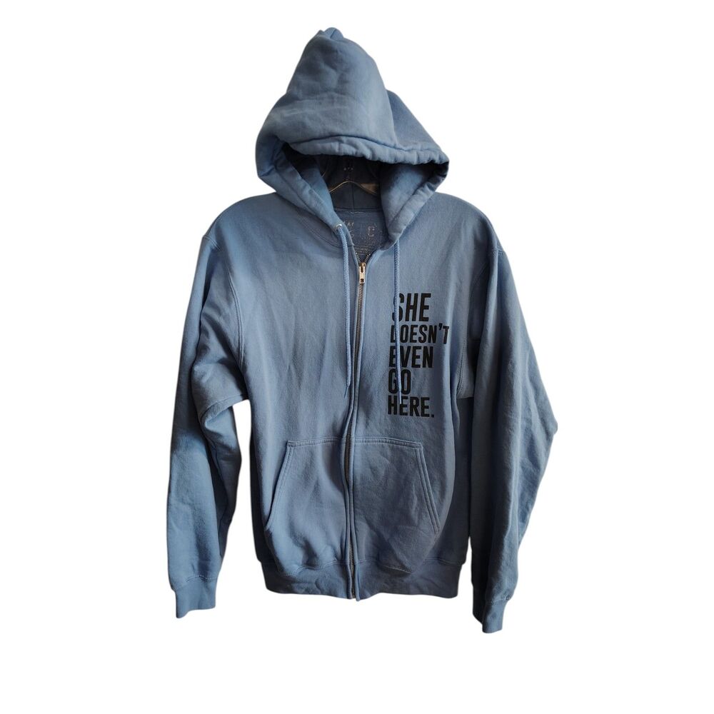 Mean Girls The Musical Men's‎ Blue Full Zip Hooded Sweatshirt Small